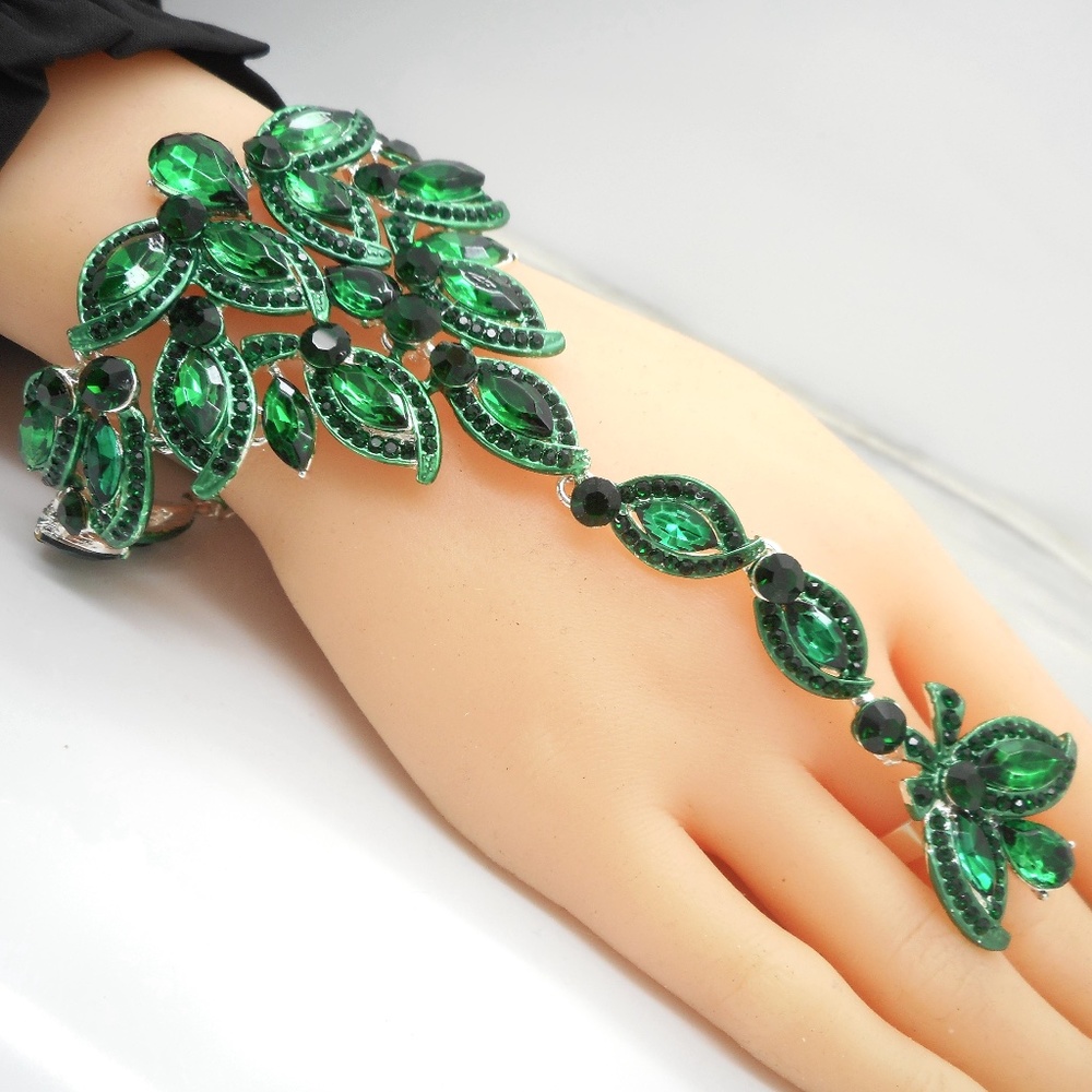 Quality Bracelet With Ring Black Women's Slave